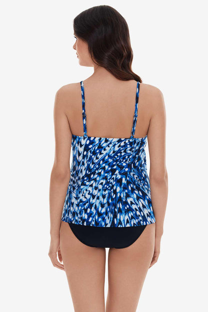Miraclesuit Blue/Multi Chloe Tankini Top in Quill