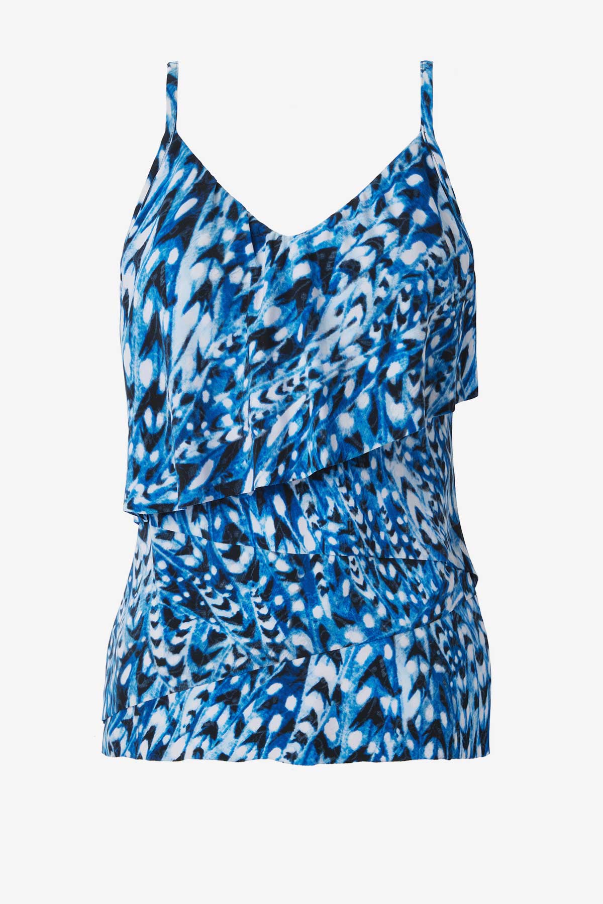 Miraclesuit Blue/Multi Chloe Tankini Top in Quill