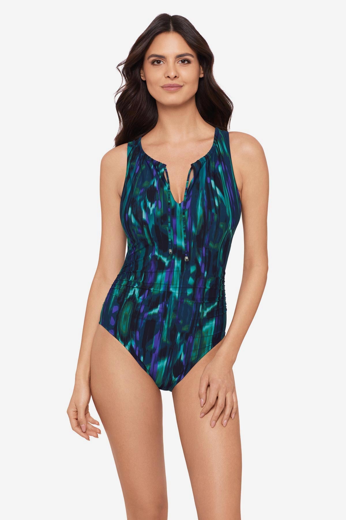 Miraclesuit Black/Multi Magicsuit Rainfall Deedee One Piece Swimsuit
