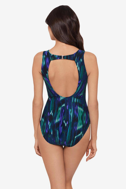 Miraclesuit Black/Multi Magicsuit Rainfall Deedee One Piece Swimsuit