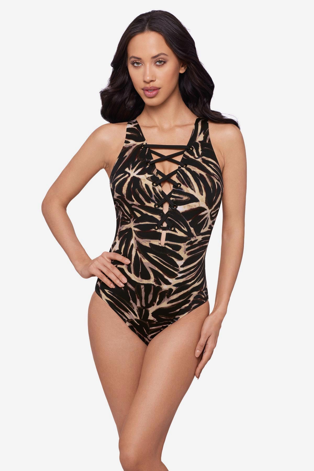Miraclesuit Black/Multi Magicsuit Desert Mirage Steffi One Piece Swimsuit