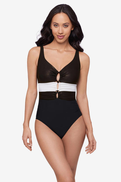 Miraclesuit Black Magicsuit Block Party Alice One Piece Swimsuit