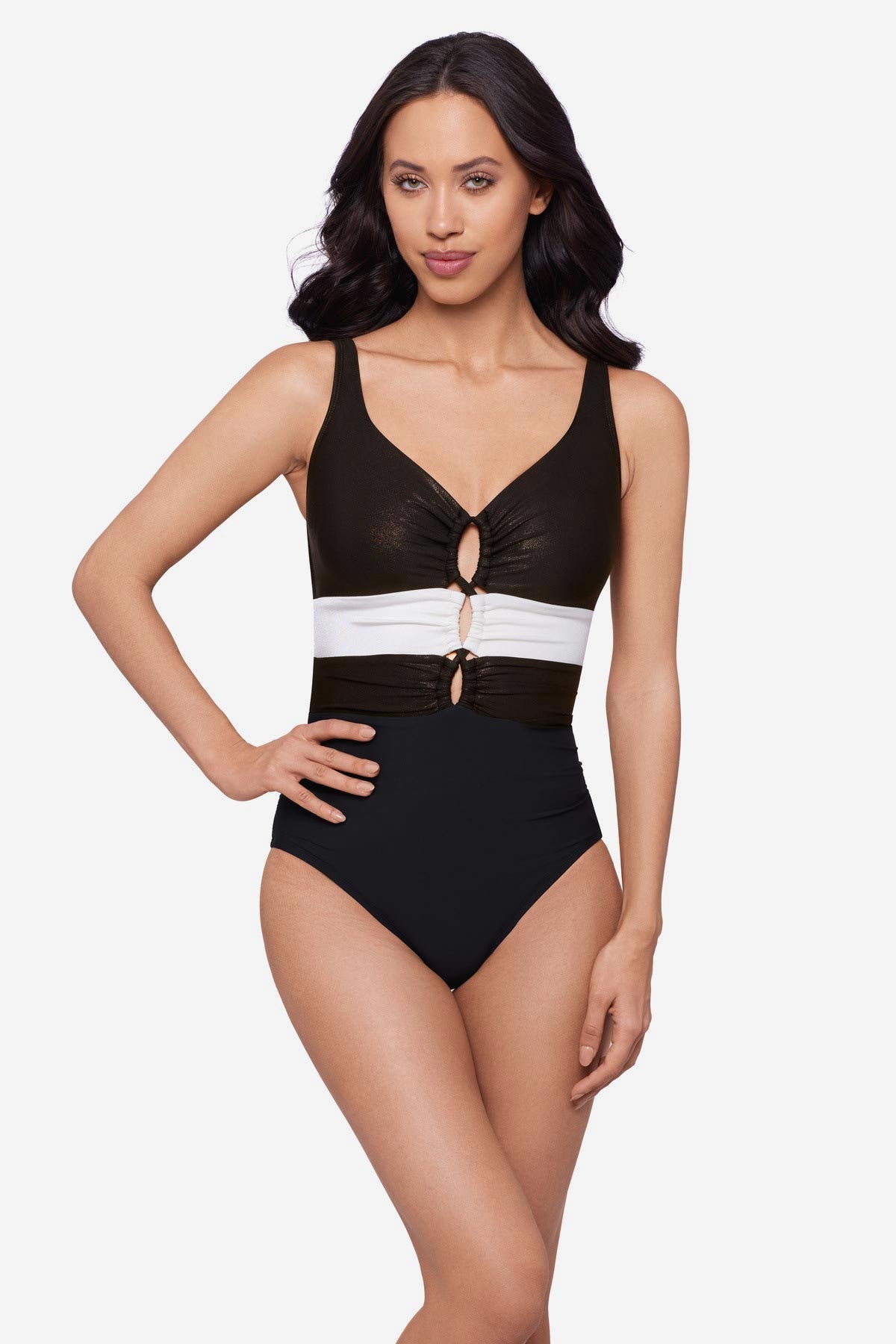 Miraclesuit Black Magicsuit Block Party Alice One Piece Swimsuit
