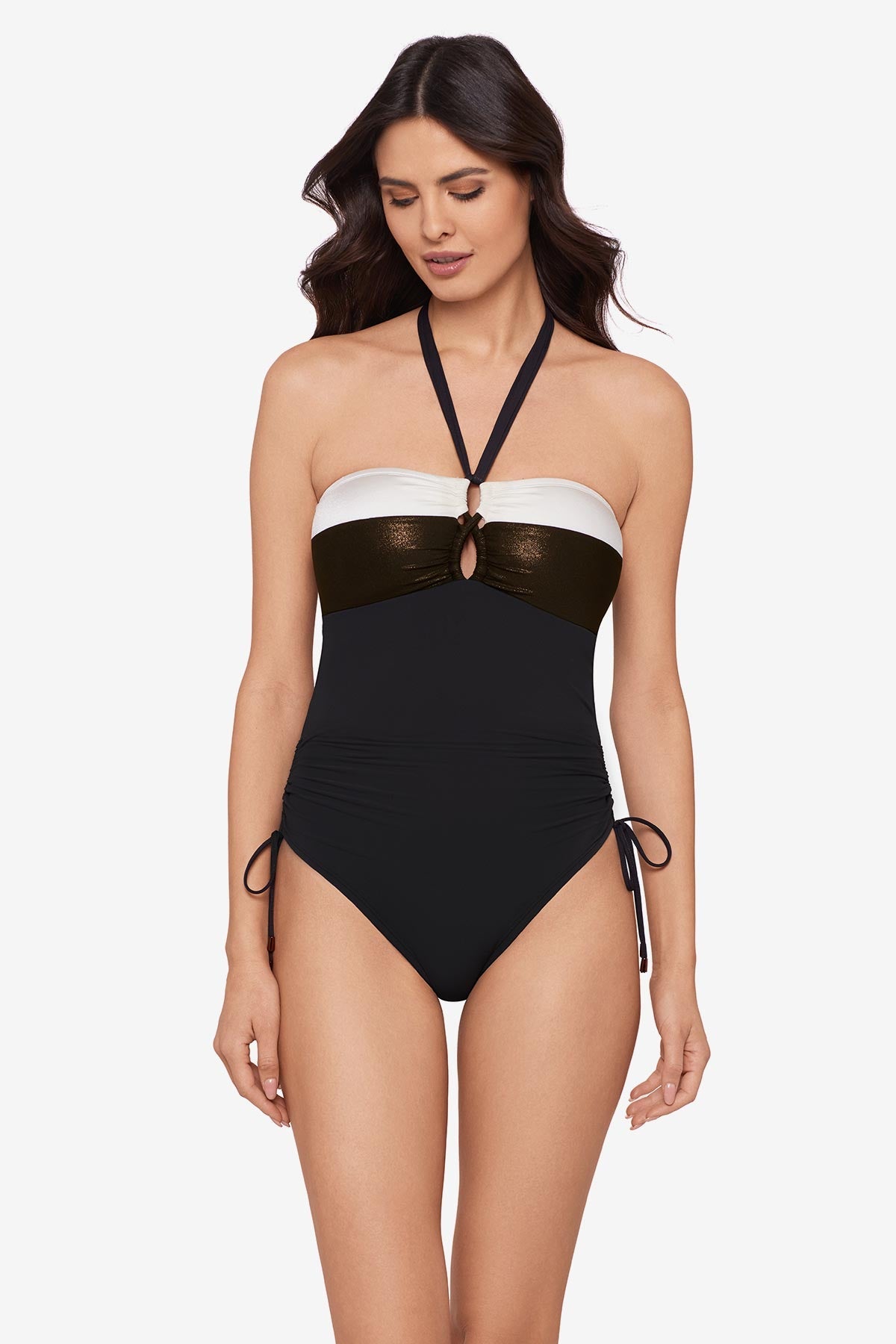 Miraclesuit Black Magicsuit Block Party Anya One Piece Swimsuit