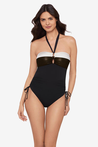 Miraclesuit Black Magicsuit Block Party Anya One Piece Swimsuit