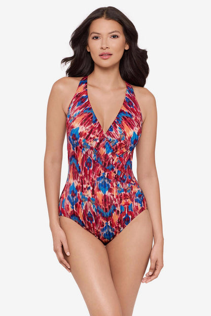 Miraclesuit Multi Wrapsody One Piece Swimsuit in Ikat Dorado
