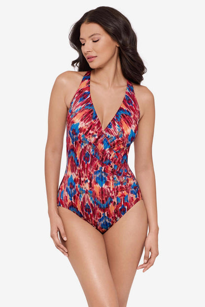 Miraclesuit Multi Wrapsody One Piece Swimsuit in Ikat Dorado