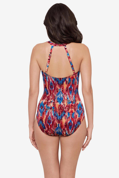 Miraclesuit Multi Wrapsody One Piece Swimsuit in Ikat Dorado