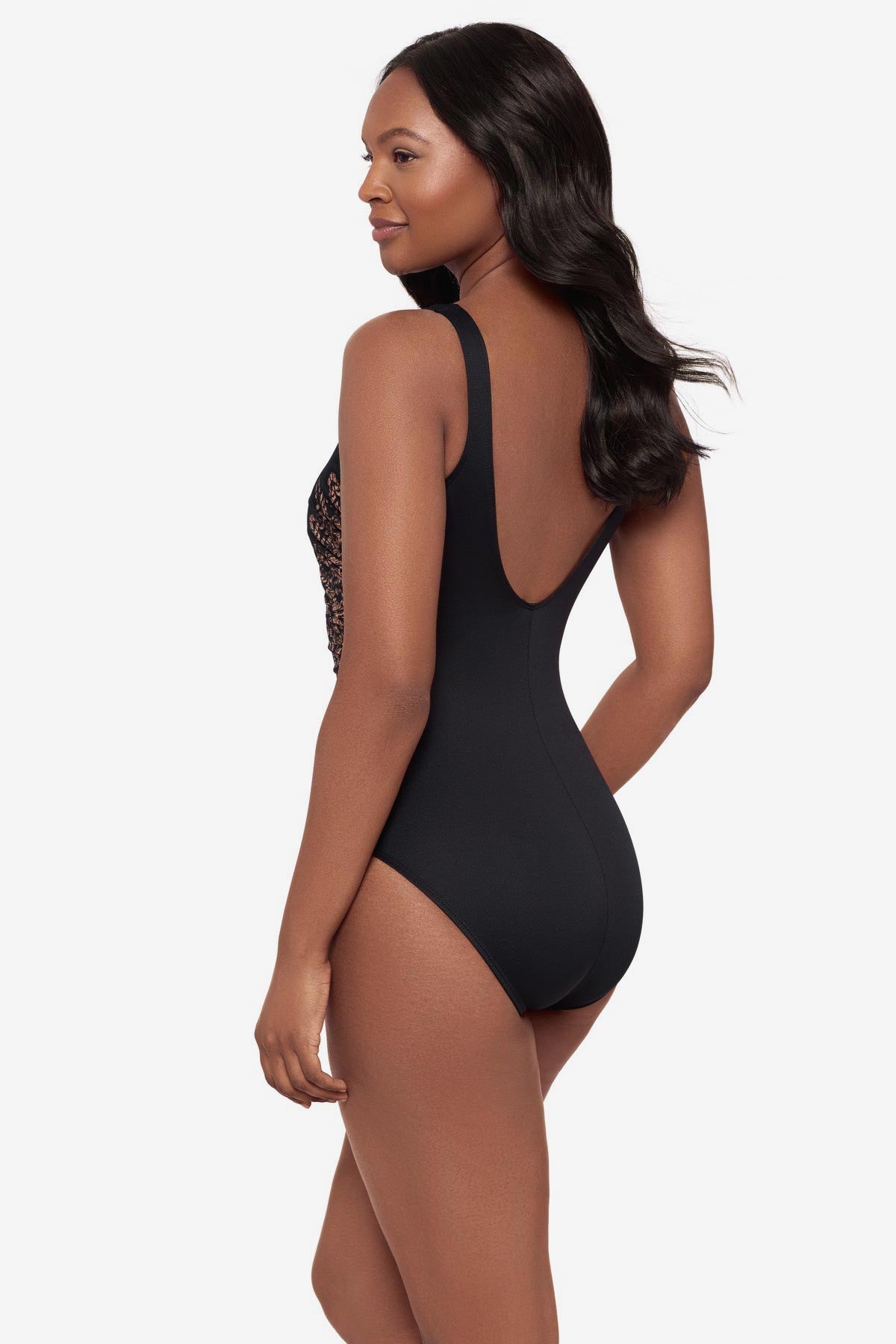 Miraclesuit Black Temptress One Piece Swimsuit in Costa D' Oro